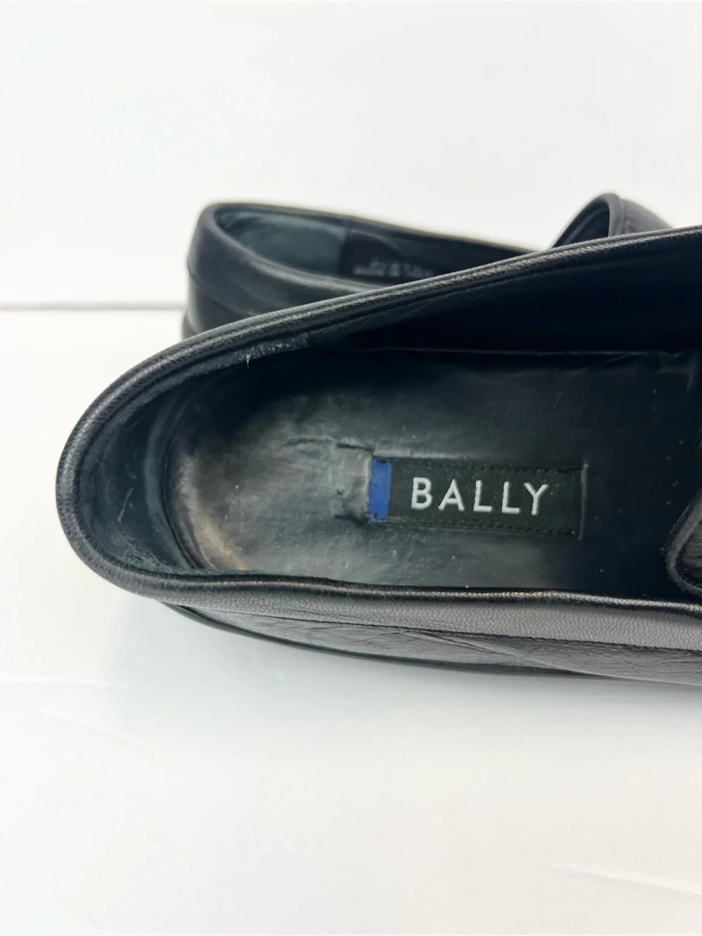 BALLY FISTO MENS PENNY LOAFER SIZE 8D BLACK NAPA LEATHER SLIP ON MADE IN ITALY